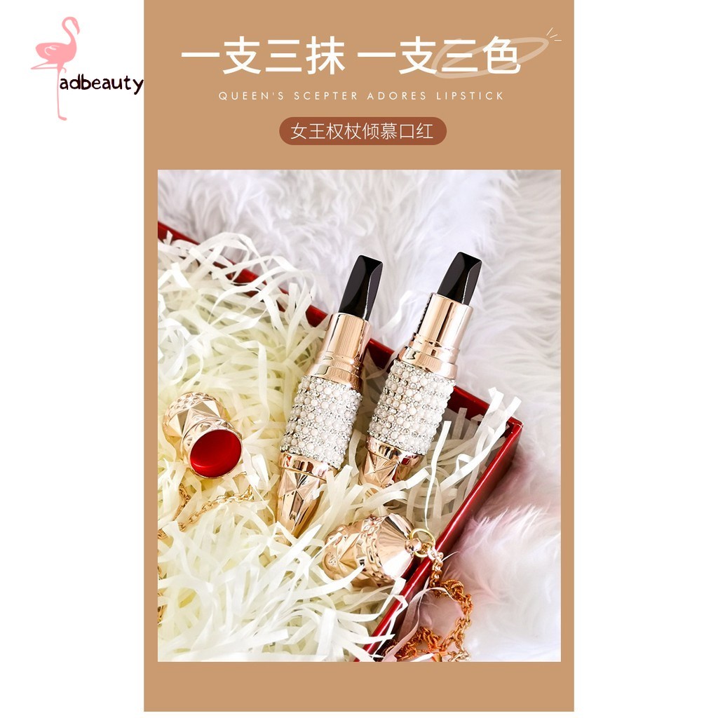 AGAG Son Lì 3 Màu Trong 1 Mềm Mịn Lâu Trôi Son Môi Dưỡng Ẩm Chống Thấm Nước Không Phai 3 Màu Sắc Tùy Chọn