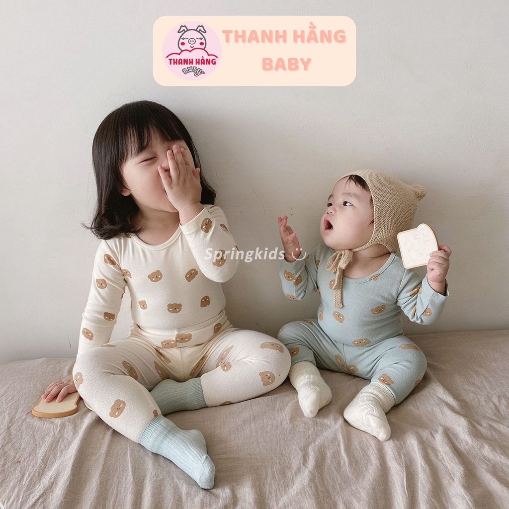 Bộ Thu Đông Cho Bé, Quần Áo Dài Tay Cho Bé Trai Bé Gái Thanh Hằng Baby Từ 7 - 15 Kg