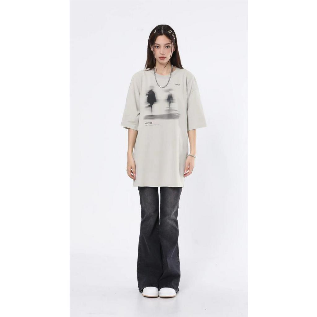 Áo Thun Tay Ngắn Cổ Tròn In Hình Sandal Phong Cách Đường Phố Mỹ Thời Trang Cho Cặp Đôi