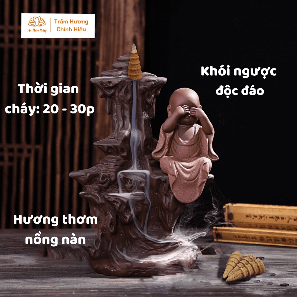 Trầm hương - Nụ trầm hương cao cấp khói ngược hương tự nhiên 100% nguyên chất nụ Vươn Tới Đỉnh Cao