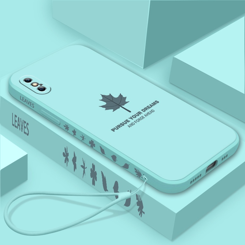 Ốp Điện Thoại Silicon Dẻo In Hình Lá Phong Phong Cách Châu Âu Cho Iphone 6 6s 7 8 Plus Se2020 X Xs Max Xr
