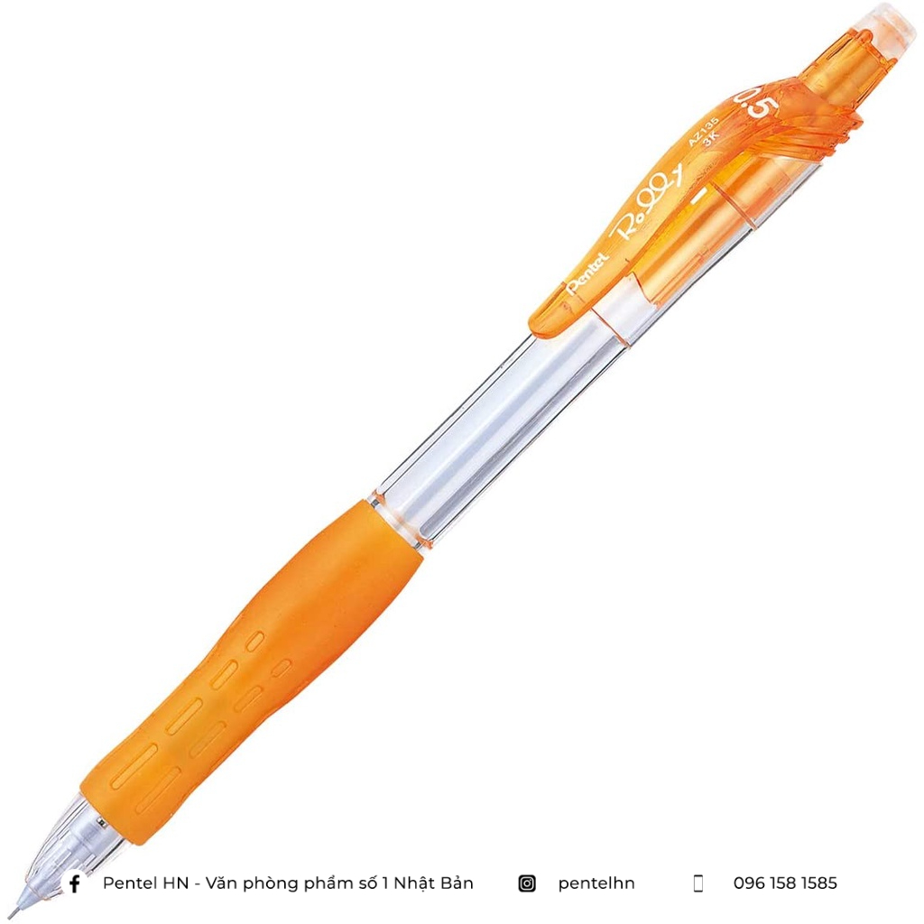 Bút Chì Kim Pentel Rolly AZ135 Ngòi 0.5mm | Cán Cầm Cao Su Tiện Lợi | Thiết Kế Đẹp Lạ