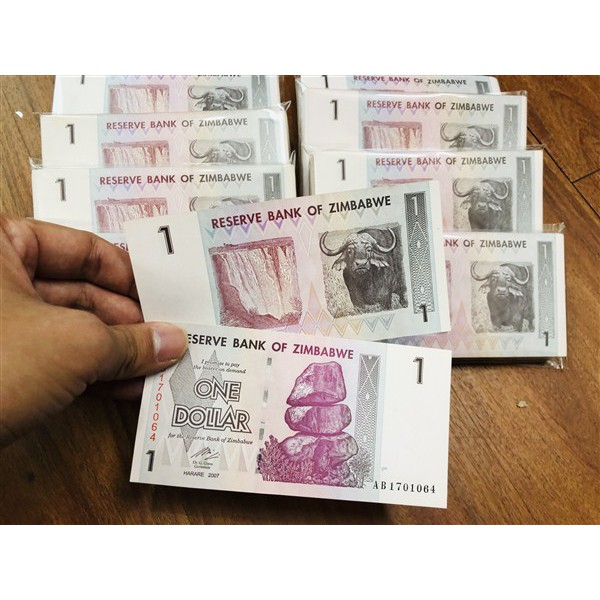 Tiền Hình Con Trâu Zimbabwe Kỷ Niệm May Mắn - Tặng Kèm Bao Lì Xì