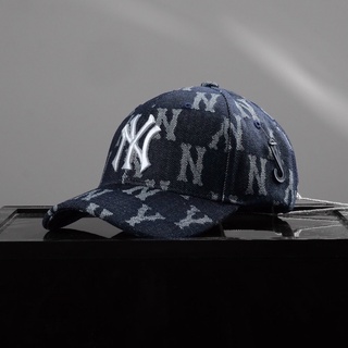 Nón/mũ kết lưỡi trai jeans Unisex hoạ tiết MLB NY