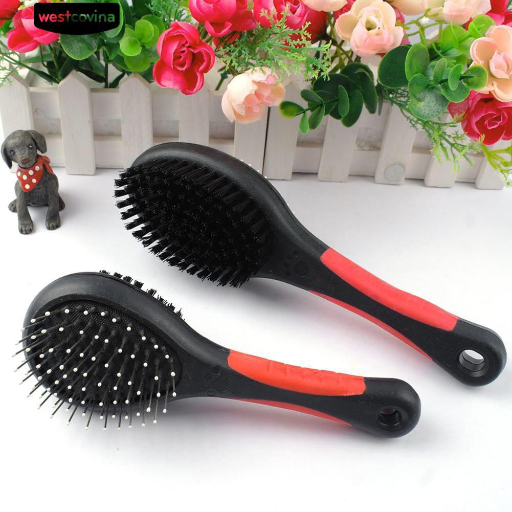 Lược chải lông 2 mặt cho thú cưng có tay cầm tiện dụng