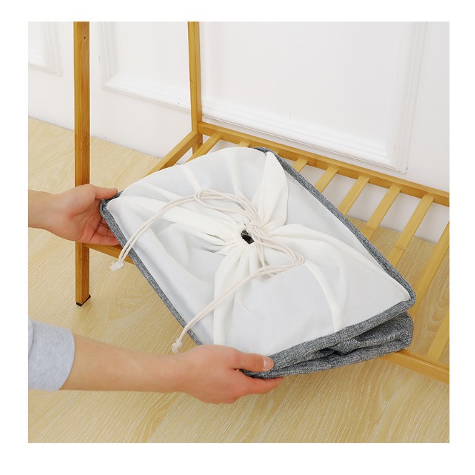 Túi vải đựng chăn màn quần áo khung sắt dung tích 100L siêu to vải canvas không thấm nước