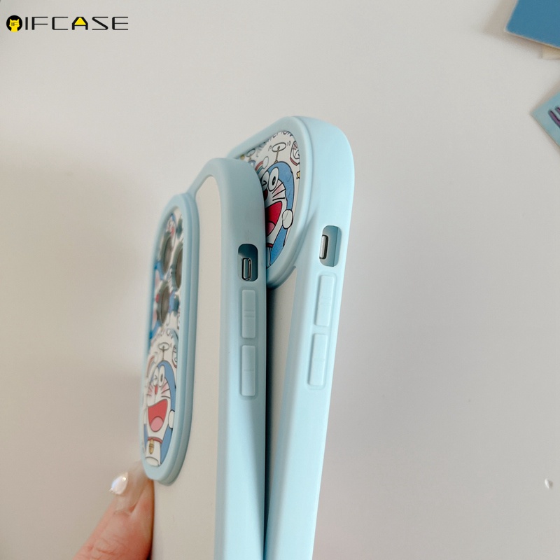 Ốp Điện Thoại Dẻo Họa Tiết Hoạt Hình Doremon Dễ Thương Chống Sốc Cho iPhone 13 12 11 Pro Max XS Max XR X