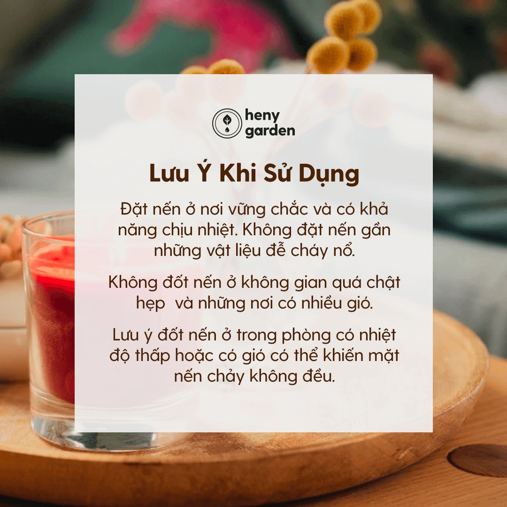 Combo Tự Làm Nến Thơm 100 Gram Dùng Tinh Dầu Phối Hương Cao Cấp Heny Garden – Kho Nguyên Liệu