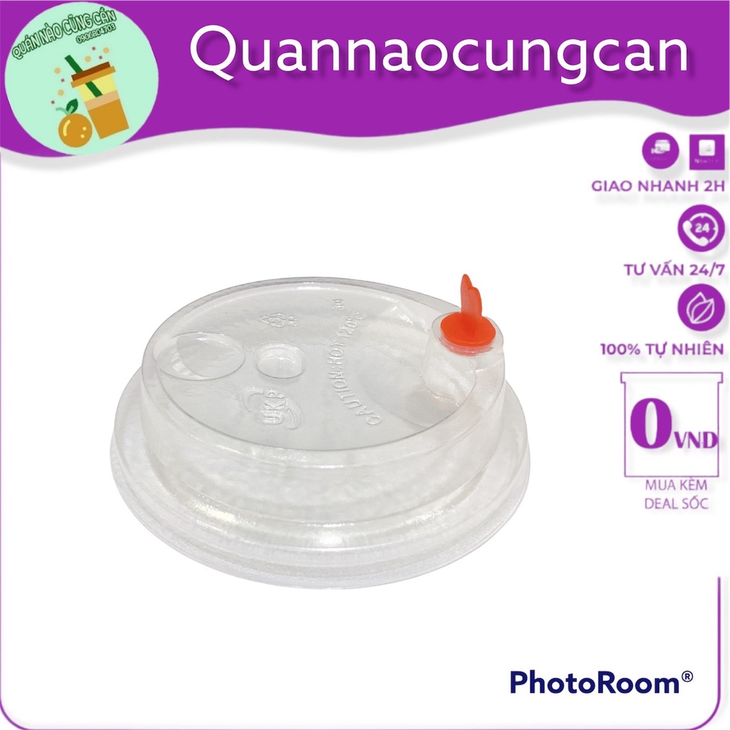 50 nắp trắng tim f 90 nhưa PP cao cấp dùng cho ly 14oz,16oz,22oz - Quán nào cũng cần