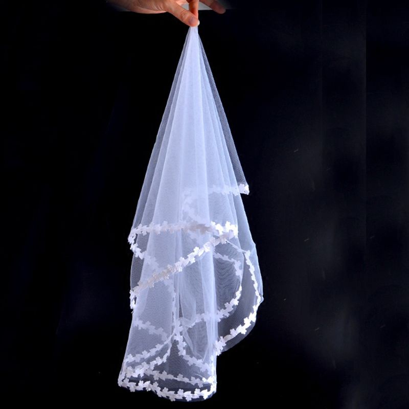 Mạng Che Mặt Vải Tuyn Lưới Mỏng Một Lớp Dài 1M Dành Cho Cô Dâu