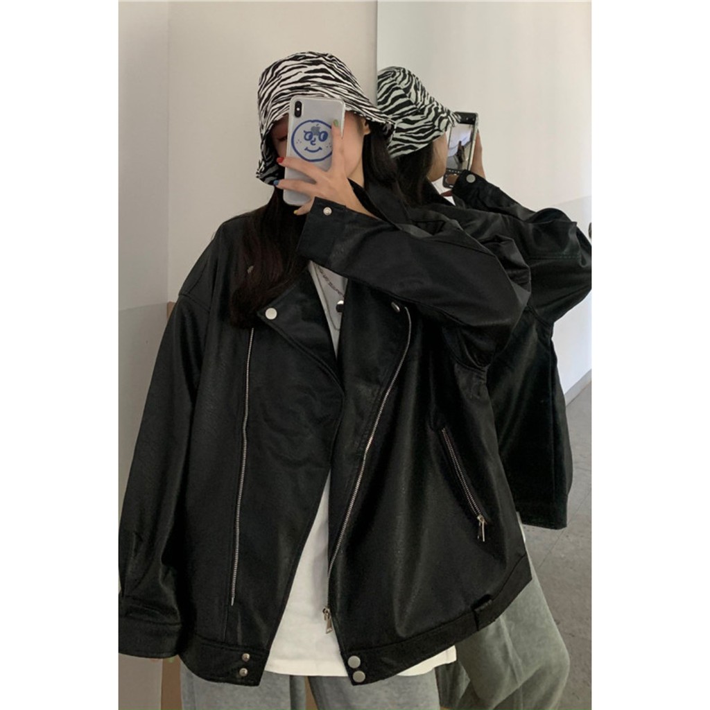 [SẴN] MÃ AK014_ÁO KHOÁC DA NỮ OVERSIZE CHẤT MỀM DÁNG RỘNG THỜI TRANG THU ĐÔNG ULZZANG HÀN QUỐC 2020 | BigBuy360 - bigbuy360.vn
