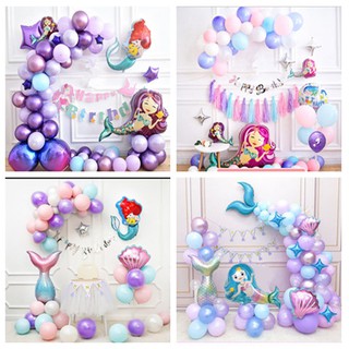 Bộ bong bóng bay nàng tiên cá trang trí tiệc sinh nhật cho trẻ em