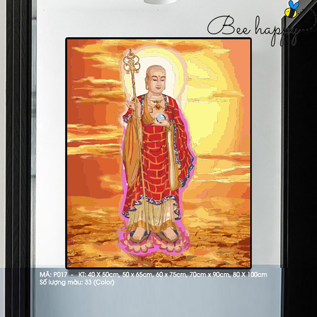 Tranh Sơn Dầu Số Hóa Tự Tô BEE HAPPY Phật Địa Tạng