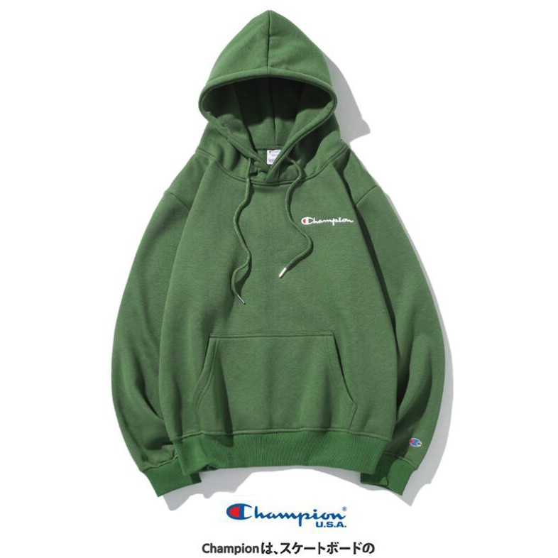 Áo Hoodie Vải Cotton Thêu Chữ Champion Thời Trang Cho Nam Nữ