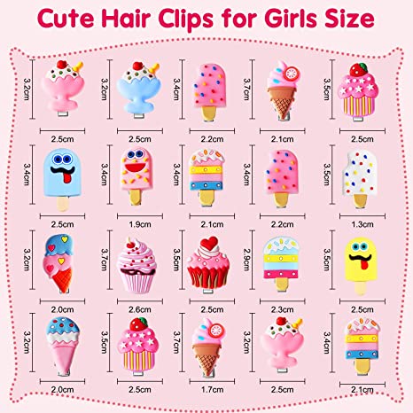 Set 10 kẹp tóc hình ngựa một sừng đáng yêu cho bé gái