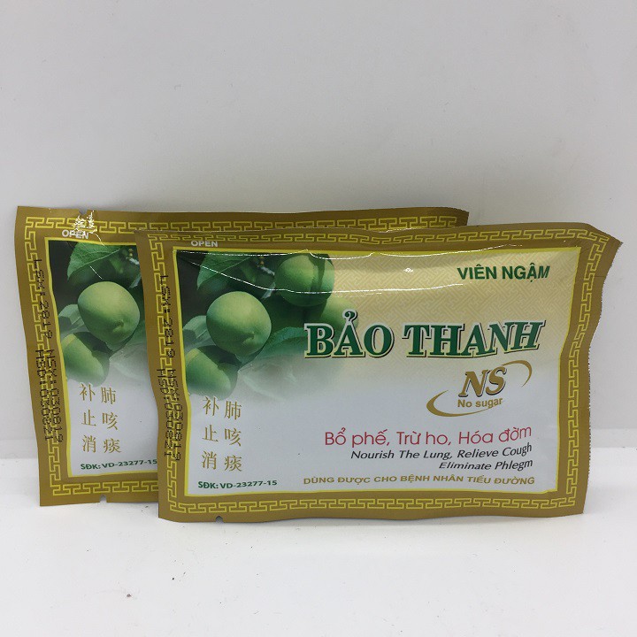 Combo 5 vỉ Viên ngậm Bảo Thanh không đường vỉ 5 viên