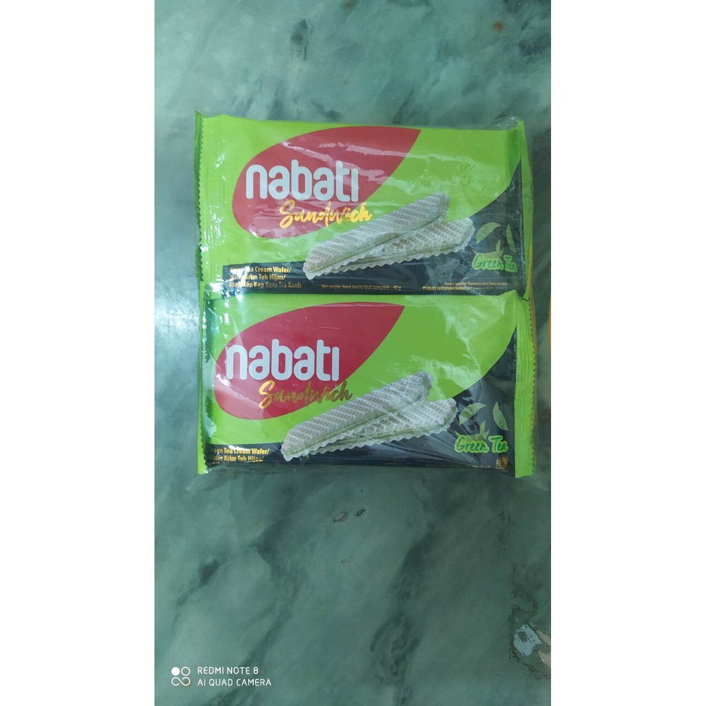 lốc 10 bánh xốp Nabati nhân trà xanh 40g