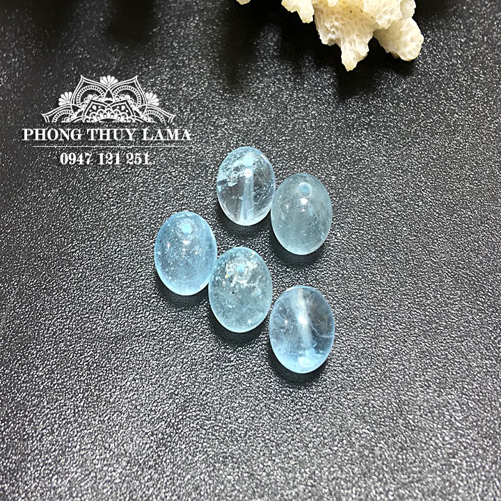 Nguyên liệu đá Topaz xanh 9MM