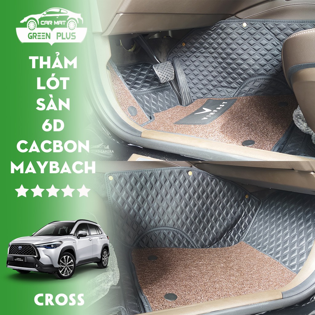 Thảm lót sàn ô tô 5D,6D cao cấp Cacbon Maybach Toyota Cross