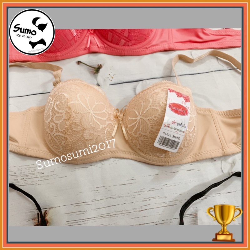 Áo lót nữ ren mềm, mút mỏng, có gọng định hình nâng ngực, kiểu quả tròn ngang, phom quả nhỏ. Sumo 6658 | BigBuy360 - bigbuy360.vn