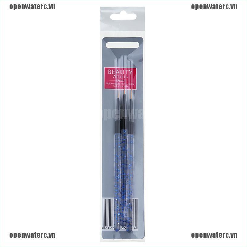 Bộ 3 Cây Cọ Vẽ Trang Trí Móng Tay 3D Acrylic UV