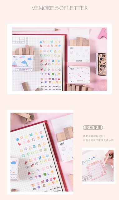 Set 12 mọc gỗ mini