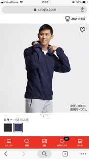 Áo gió nam uniqlo nhật auth