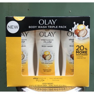 ( Set 3 Chai) SỮA TẮM DƯỠNG DA OLAY VÀNG ULTRA MOISTURE PLUS+ B3 700ML