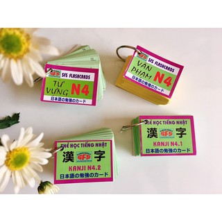 [chính hãng]Bộ Thẻ Học Tiếng Nhật N4 - 4 xấp