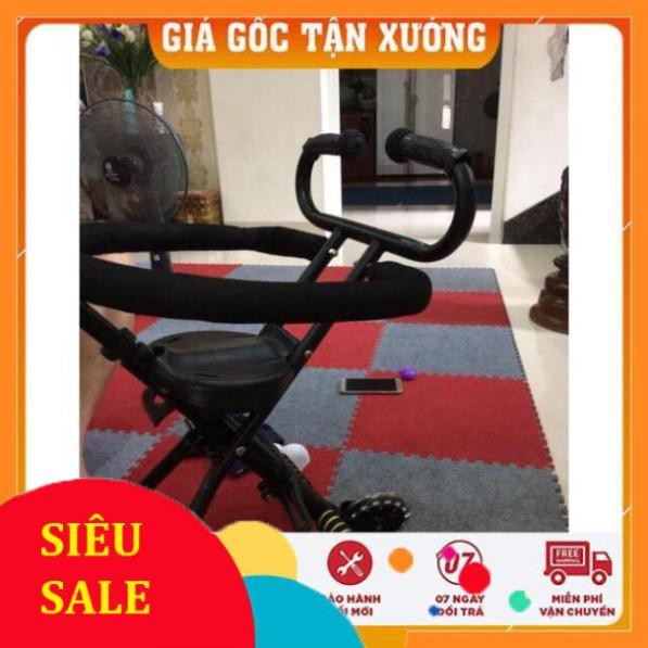 Xe đẩy 5 bánh  tay cong gấp gọn cho bé có giỏ để đồ