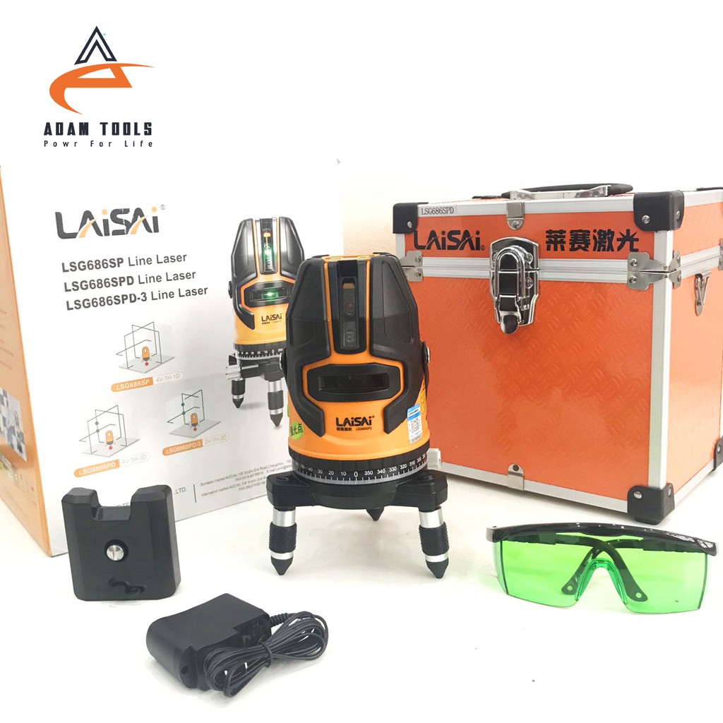 Máy cân mực laser Laisai LSG686SPD Chĩnh Hãng Bảo Hành 12 Tháng