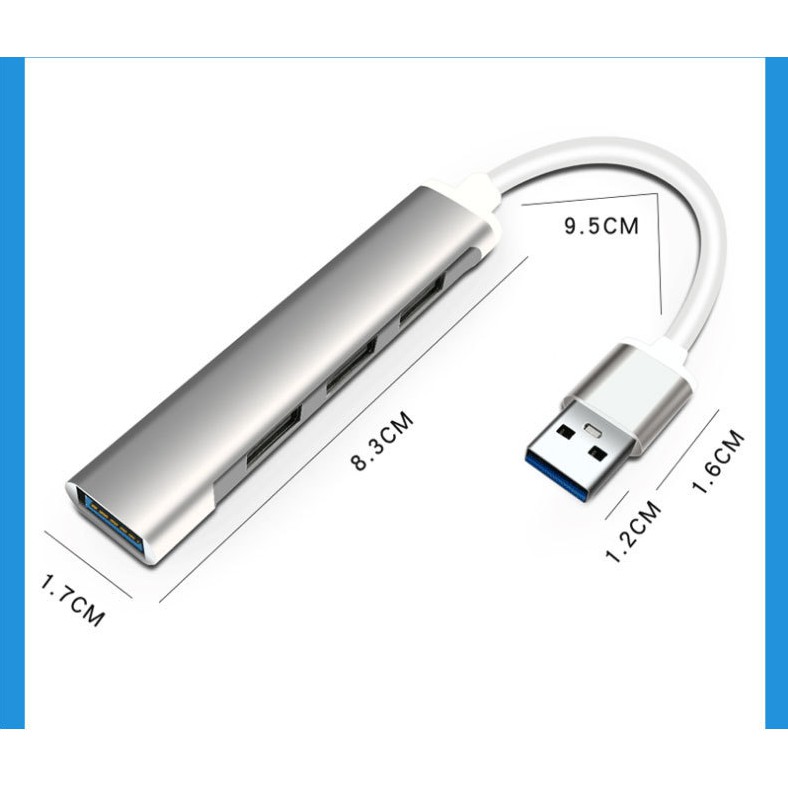 Bộ chia cổng Hub USB [3.0] ,hợp kim nhôm một với bốn bộ chia đế cắm usb truyền tốc độ cao 4 cổng USB