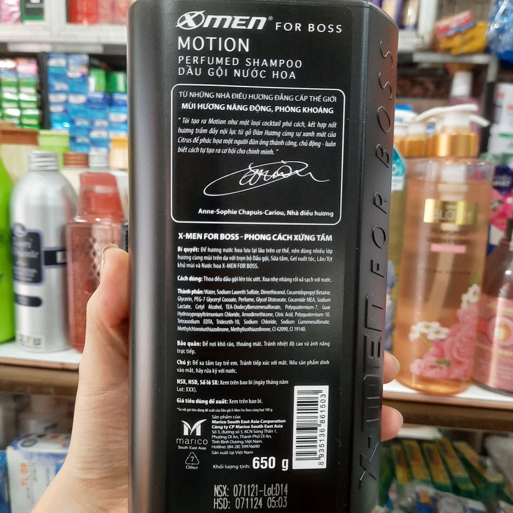 Dầu gội Xmen For Boss Motion 650gr