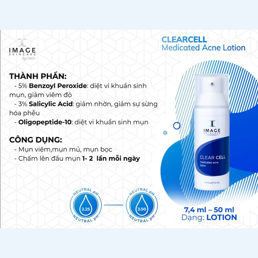[HÀNG NHẬP KHẨU] Lotion Giúp Giảm Mụn Image Skincare Clear Cell Medicated Acne Lotion