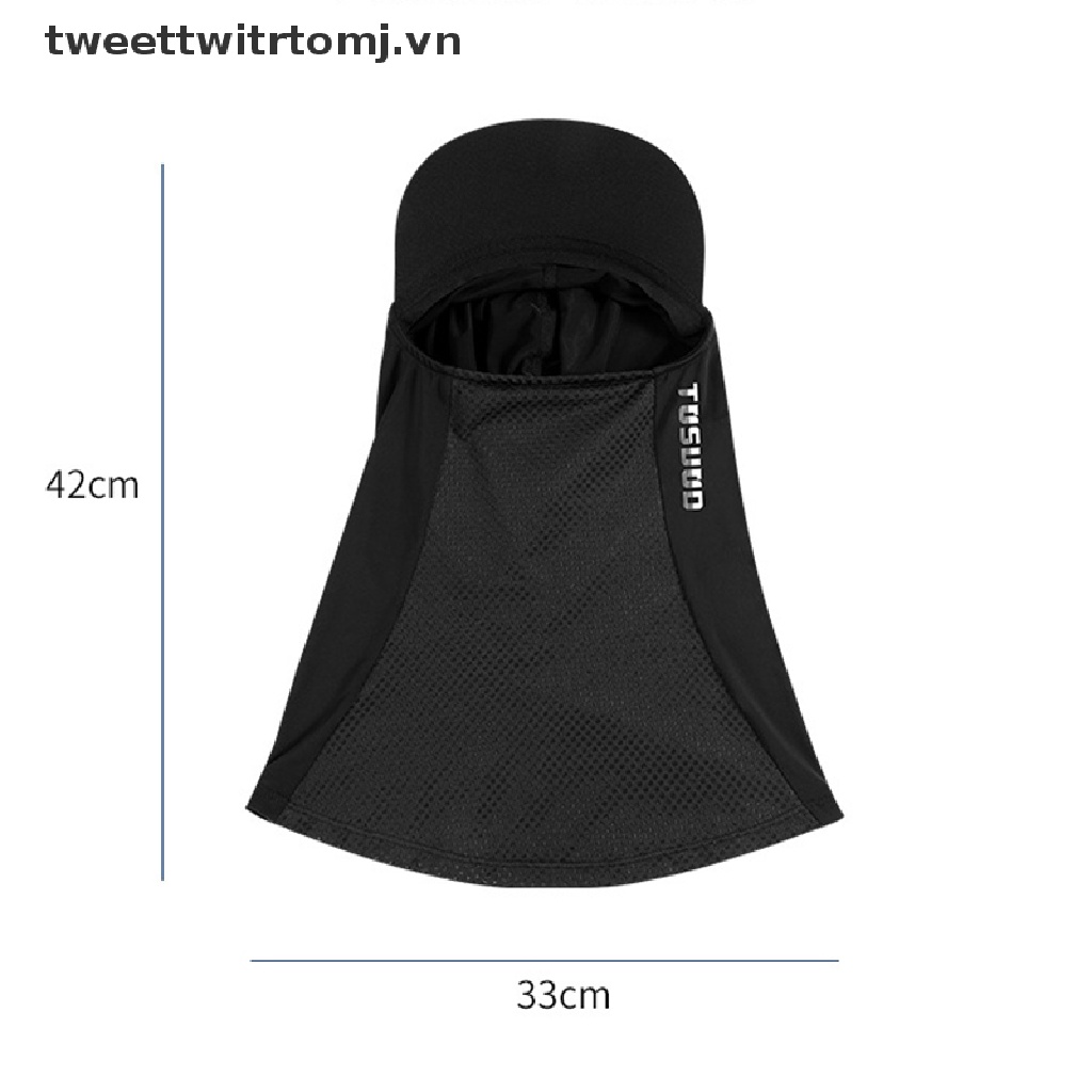 Tomj Mũ Trùm Đầu Mùa Hè Bằng Lụa Lạnh Chống Nắng Cho Xe Máy VN