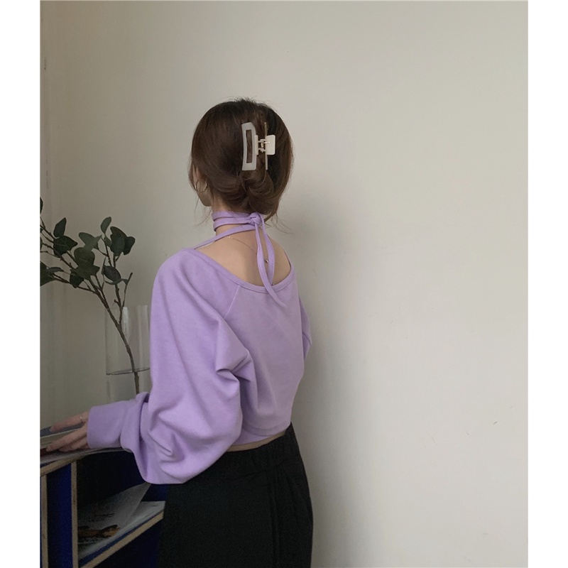 Set áo quây kèm áo len dài tay khoác ngoài croptop phong cách sexy quyến rũ