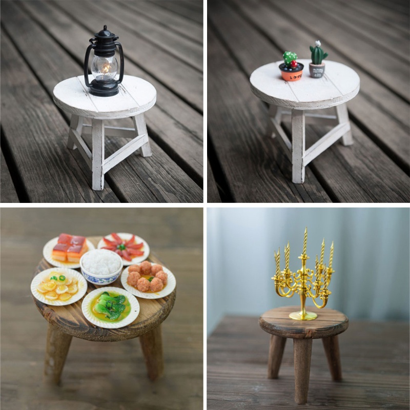 Bàn uống trà mini bằng gỗ làm phụ kiện chụp ảnh cho bé sơ sinh