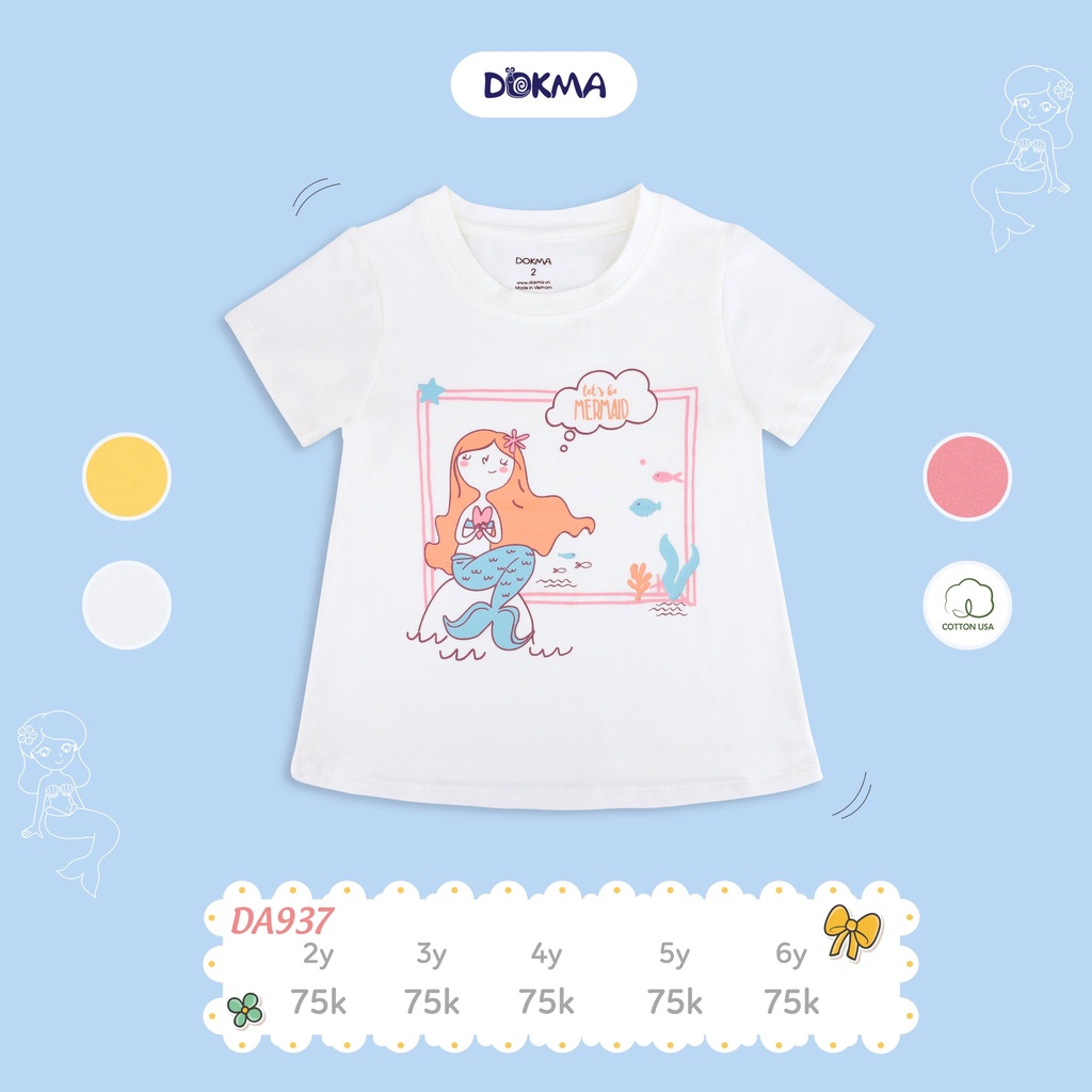 DA937 Áo bé gái cotton Dokma (2-6T)