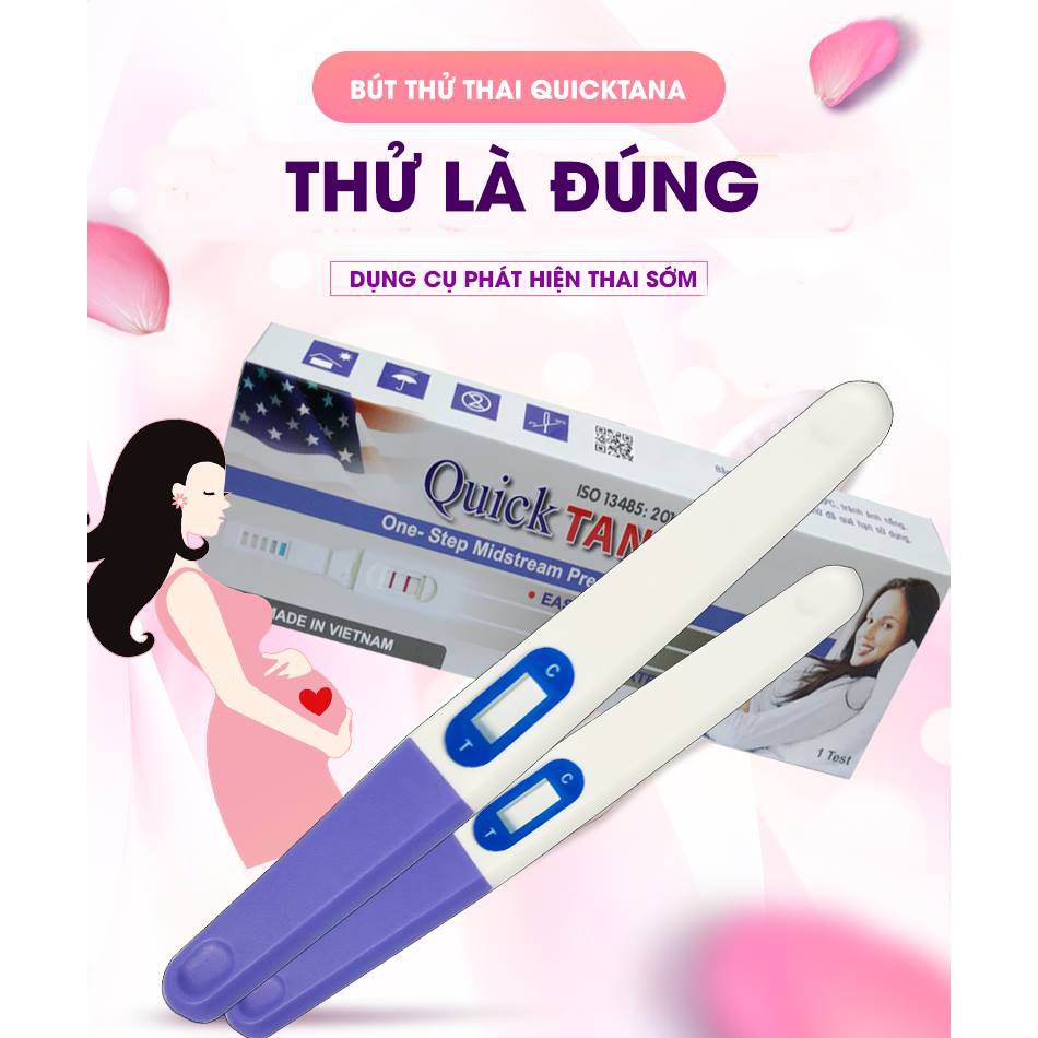 Bút thử thai Quick TANA chính hãng Tanaphar - que kiểm tra có thai sớm chính xác, tin cậy, che tên kín đáo [HalongStars]