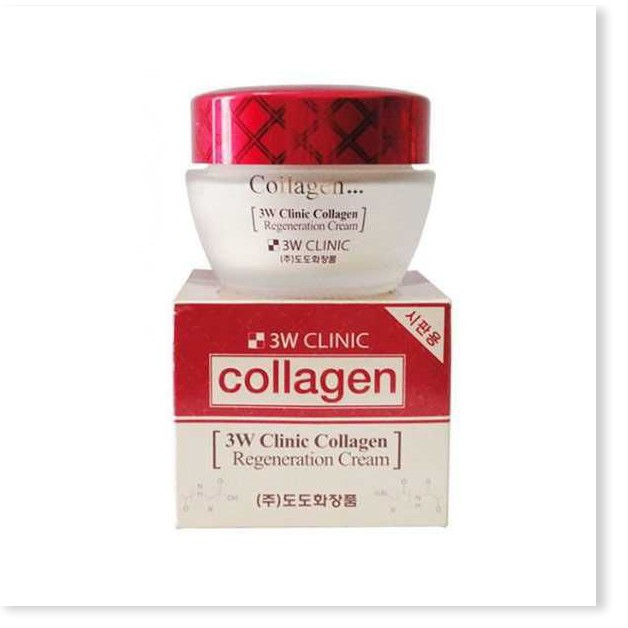 [Mã chiết khấu giảm giá mỹ phẩm chính hãng] Kem Dưỡng Da Giữ Ẩm 3W Clinic Collagen Regeneration Cream 60ml