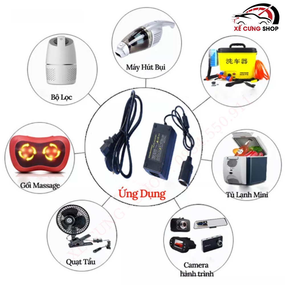 Bộ Adapter chuyển đổi dòng điện 100V-220V thành dòng điện 12V-5A