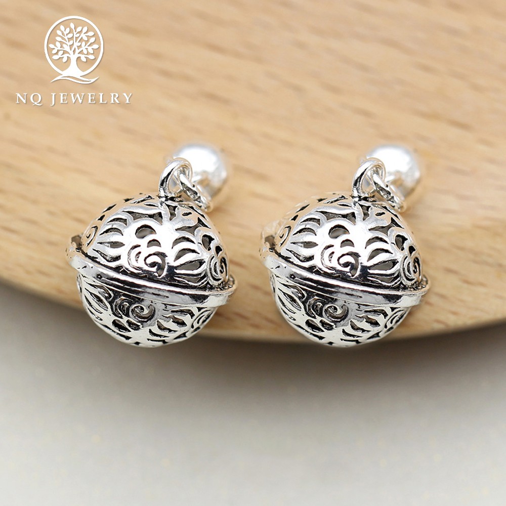 Charm bạc hình quả chuông tròn treo - NQ Jewelry