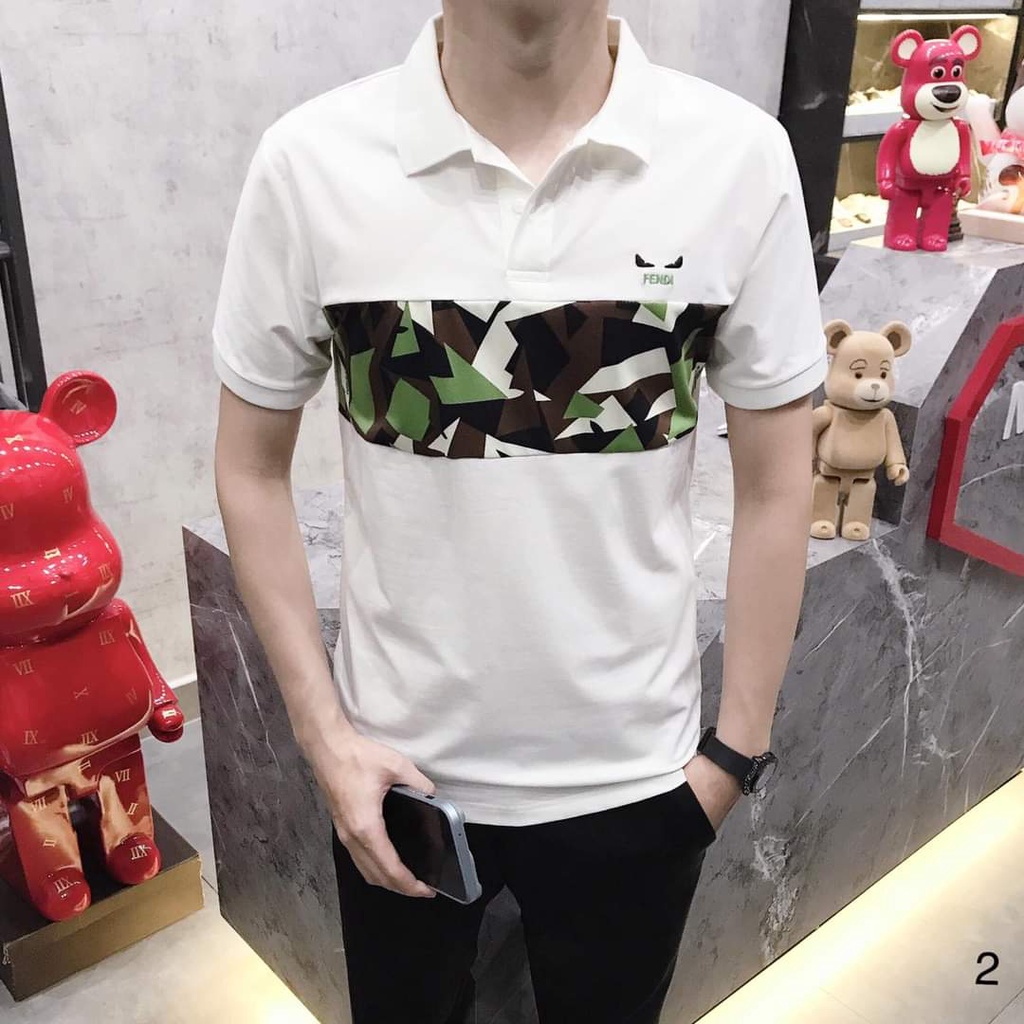 ÁO THUN POLO CỔ BẺ HOẠ TIẾT PHỐI MÀU CỰC CHẤT, CỰC PHONG CÁCH