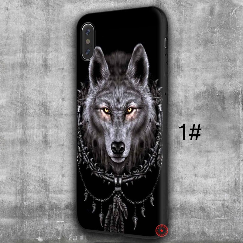 Ốp Điện Thoại Hình Chó Sói LY13 Cho iPhone SE XR 5 5S 6 6S 7 8 11 Pro Max Plus