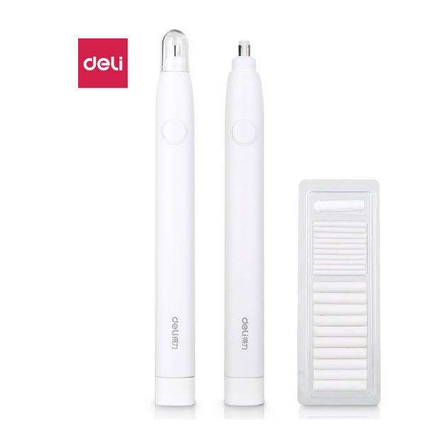 [HCM] BÚT TẨY ĐIỆN DELI 71107 KÈM 20 RUỘT GÔM THAY THẾ / RUỘT GÔM THAY THẾ