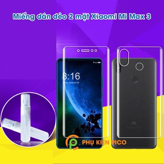 cường lực mi max 3 – cường lực dẻo 2 mặt xiaomi mi max 3 full màn hình và mặt sau