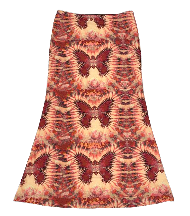 Chân Váy Chữ A Eo Cao In Họa Tiết Trái Tim Phong Cách Bohemian Dành Cho Nữ Y2K