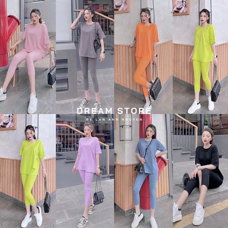 Bộ nữ cộc tay, bộ nữ trơn, chất cotton, SIÊU MÁT, co dãn tốt, KHÔNG NHĂN NHÚM | BigBuy360 - bigbuy360.vn