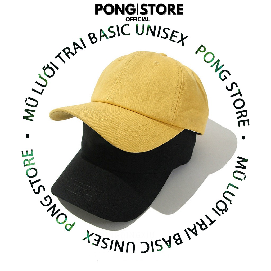Mũ Lưỡi Trai Nam Nữ Basic Phong Cách Hàn Quốc, Nón Kết Unisex Chất Liệu Siêu Bền Với 5 Phối Màu