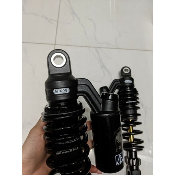 Phuộc Nitron Bình dầu Full đen tăng chỉnh thật gắn AirBlade Nouvo 4 5 6 PCX và các dòng xe điện